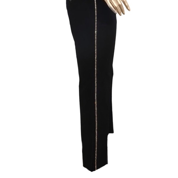 Isabel MARANT runaway Black Velvet PHILEA Swarovski Crystal Pants trousers - Picture 14 of 15